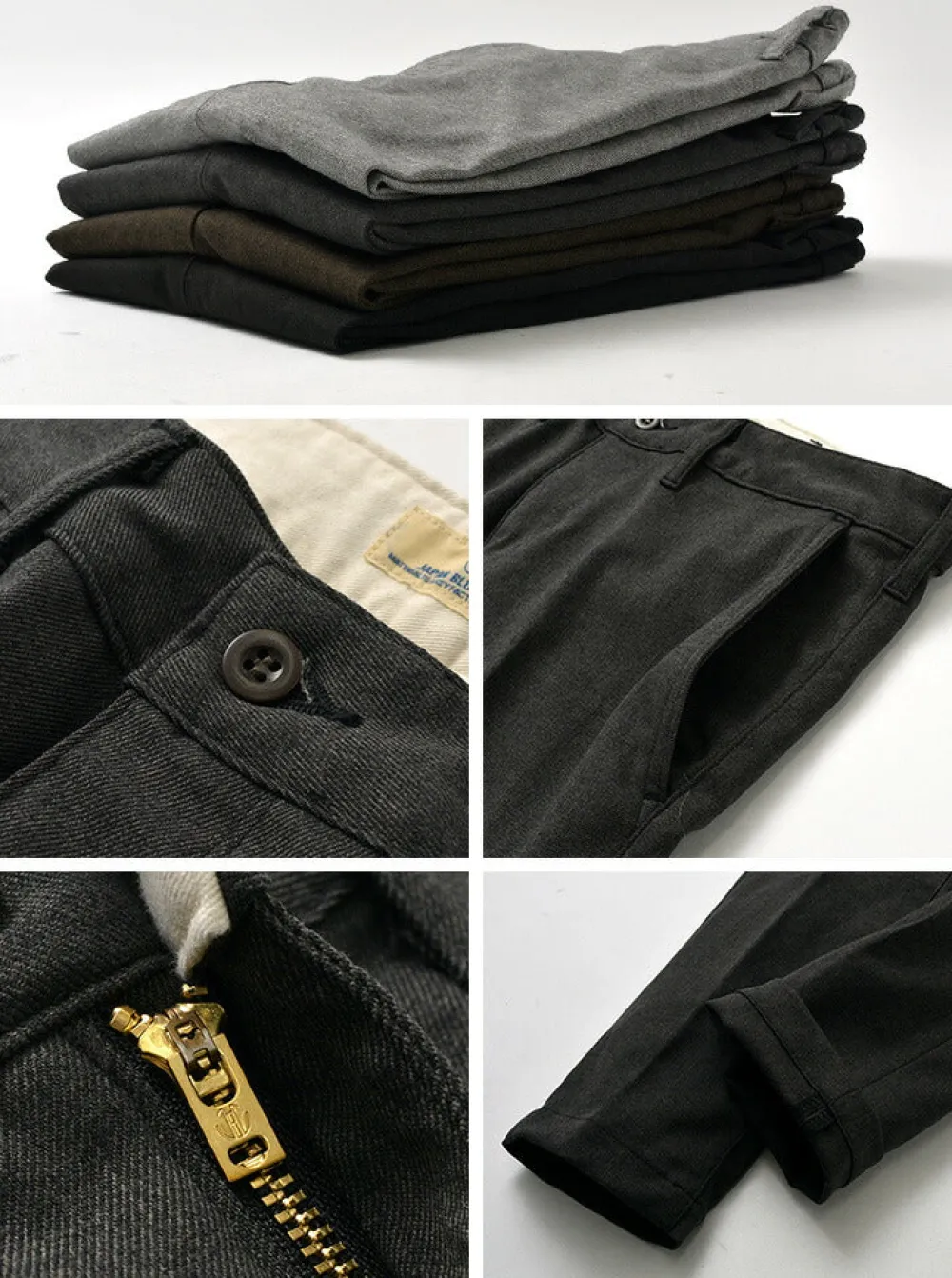 JAPAN BLUE JEANS Trousers^/ Officer Tapered Full Flanser Trousers