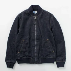 JAPAN BLUE JEANS Jackets^/ 13.5oz Crunch Denim Bomber Jacket indigo