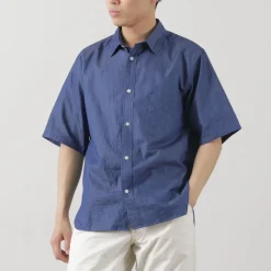 JAPAN BLUE JEANS Shirts^/ 3oz denim short sleeve shirt indigo