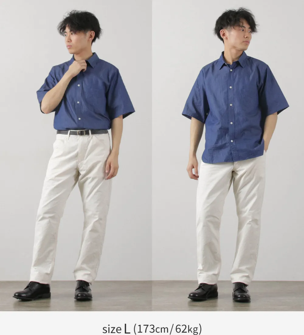 JAPAN BLUE JEANS Shirts^/ 3oz denim short sleeve shirt indigo