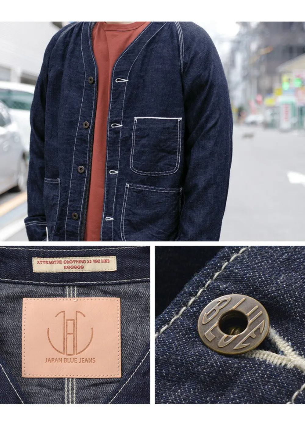 JAPAN BLUE JEANS Jackets^/ 8oz Selvedge Engineer Jacket indigo