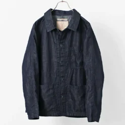 JAPAN BLUE JEANS Jackets^/ RJB7070 Summer French Coverall Jacket Cotton Linen Denim indigo