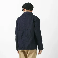 JAPAN BLUE JEANS Jackets^/ RJB7070 Summer French Coverall Jacket Cotton Linen Denim indigo