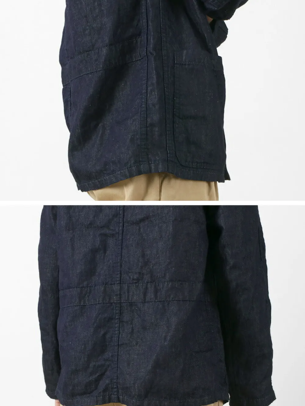JAPAN BLUE JEANS Jackets^/ RJB7070 Summer French Coverall Jacket Cotton Linen Denim indigo