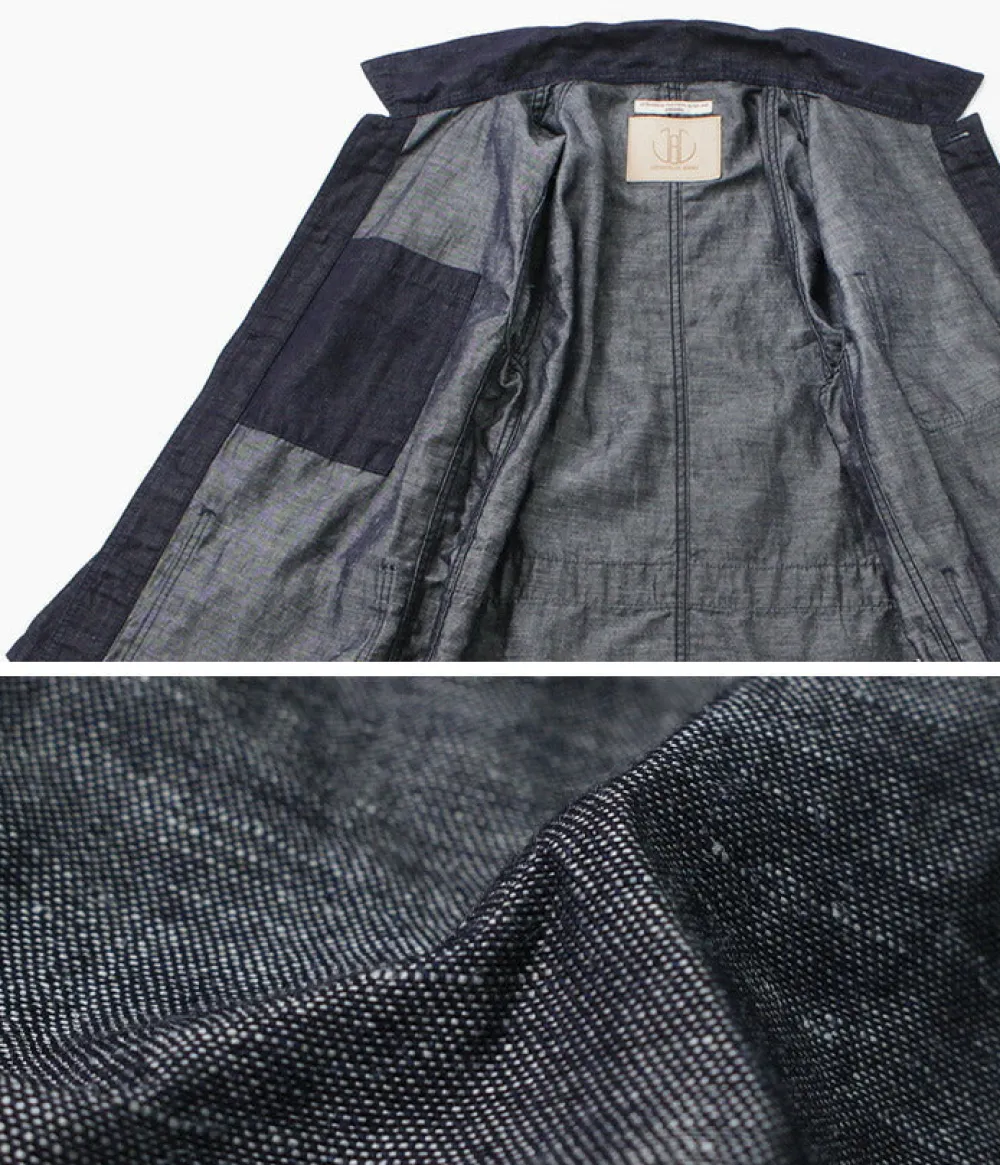 JAPAN BLUE JEANS Jackets^/ RJB7070 Summer French Coverall Jacket Cotton Linen Denim indigo