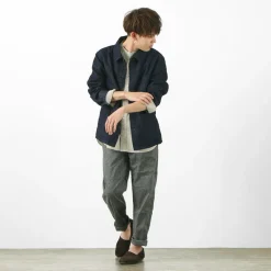 JAPAN BLUE JEANS Jackets^/ RJB7070 Summer French Coverall Jacket Cotton Linen Denim indigo