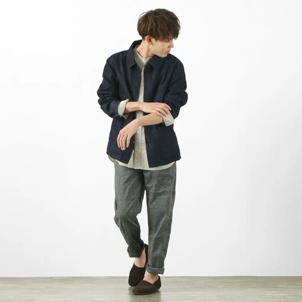 JAPAN BLUE JEANS Jackets^/ RJB7070 Summer French Coverall Jacket Cotton Linen Denim indigo