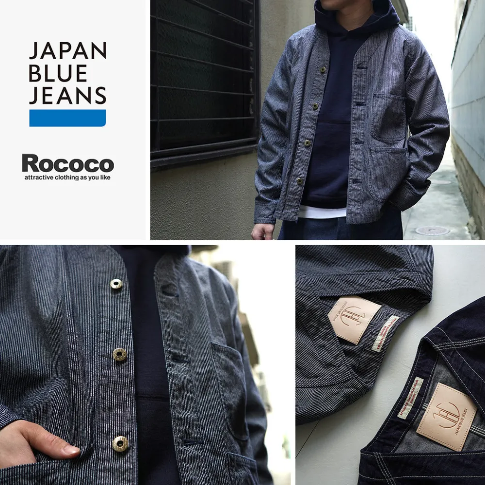 JAPAN BLUE JEANS Jackets^/ RJB4124Hickory engineer jacket navy
