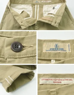 JAPAN BLUE JEANS Work Pants & Chinos^/ RJB802012oz selvedge chino 1-tuck wide trousers beige