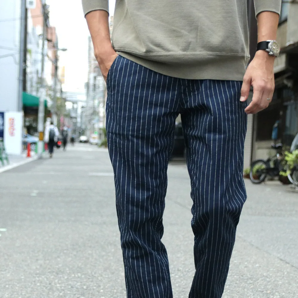 JAPAN BLUE JEANS Work Pants & Chinos^/ RJB1620Wide tapered chino stripe navy