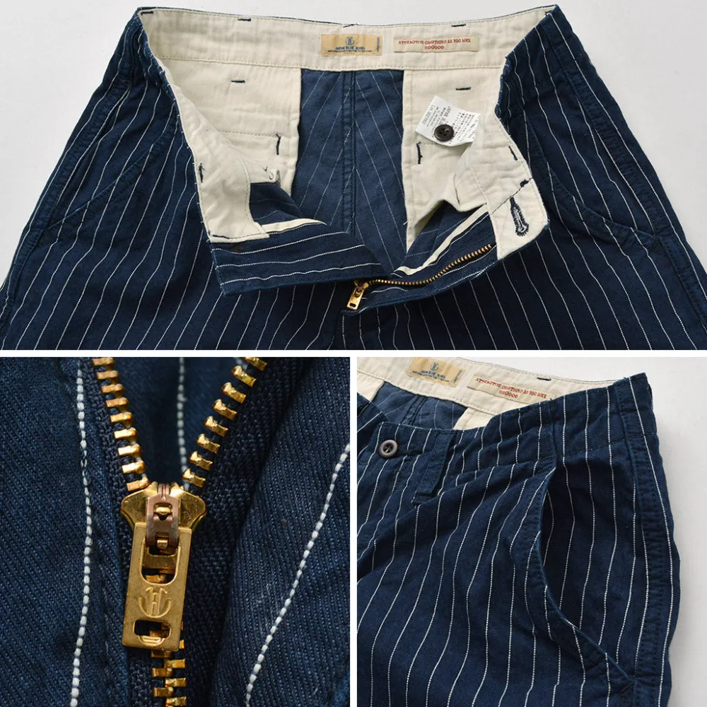 JAPAN BLUE JEANS Work Pants & Chinos^/ RJB1620Wide tapered chino stripe navy