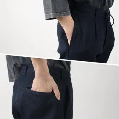 JAPAN BLUE JEANS Trousers^/ Sashiko Easy Tapered Pants Indigo