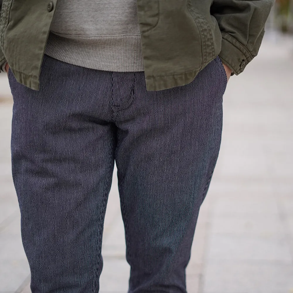 JAPAN BLUE JEANS Work Pants & Chinos^/ Wide Tapered Hickory Pants navy
