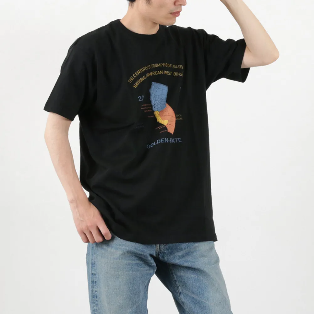 JHANKSON T-Shirts^/ California Maps short sleeve T-shirt