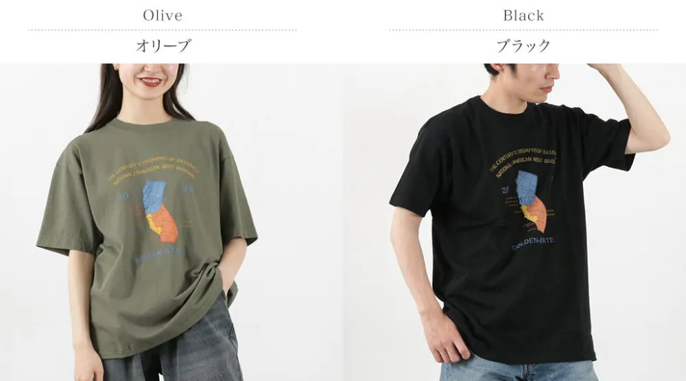 JHANKSON T-Shirts^/ California Maps short sleeve T-shirt