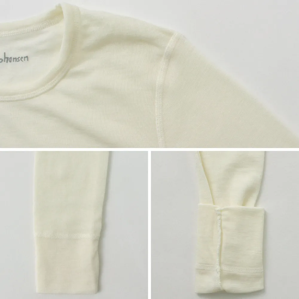 JOHA T-Shirts^/ 100% Merino Wool Long Sleeve T-Shirt