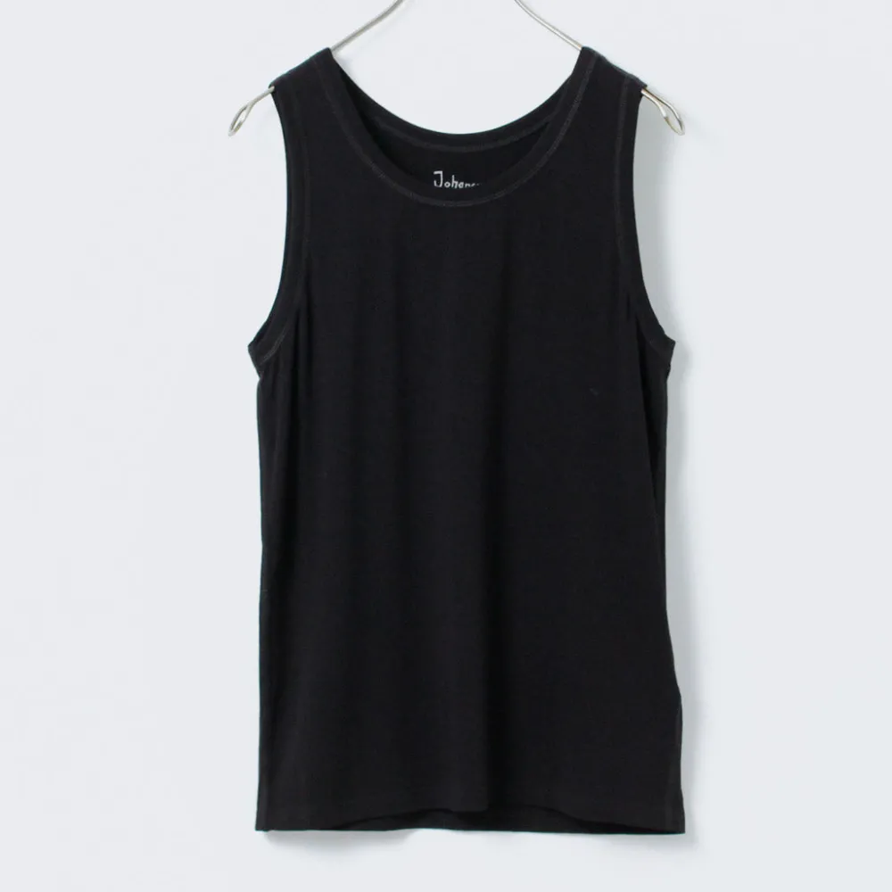 JOHA T-Shirts^/ Organic bamboo stretch undershirt tank top black