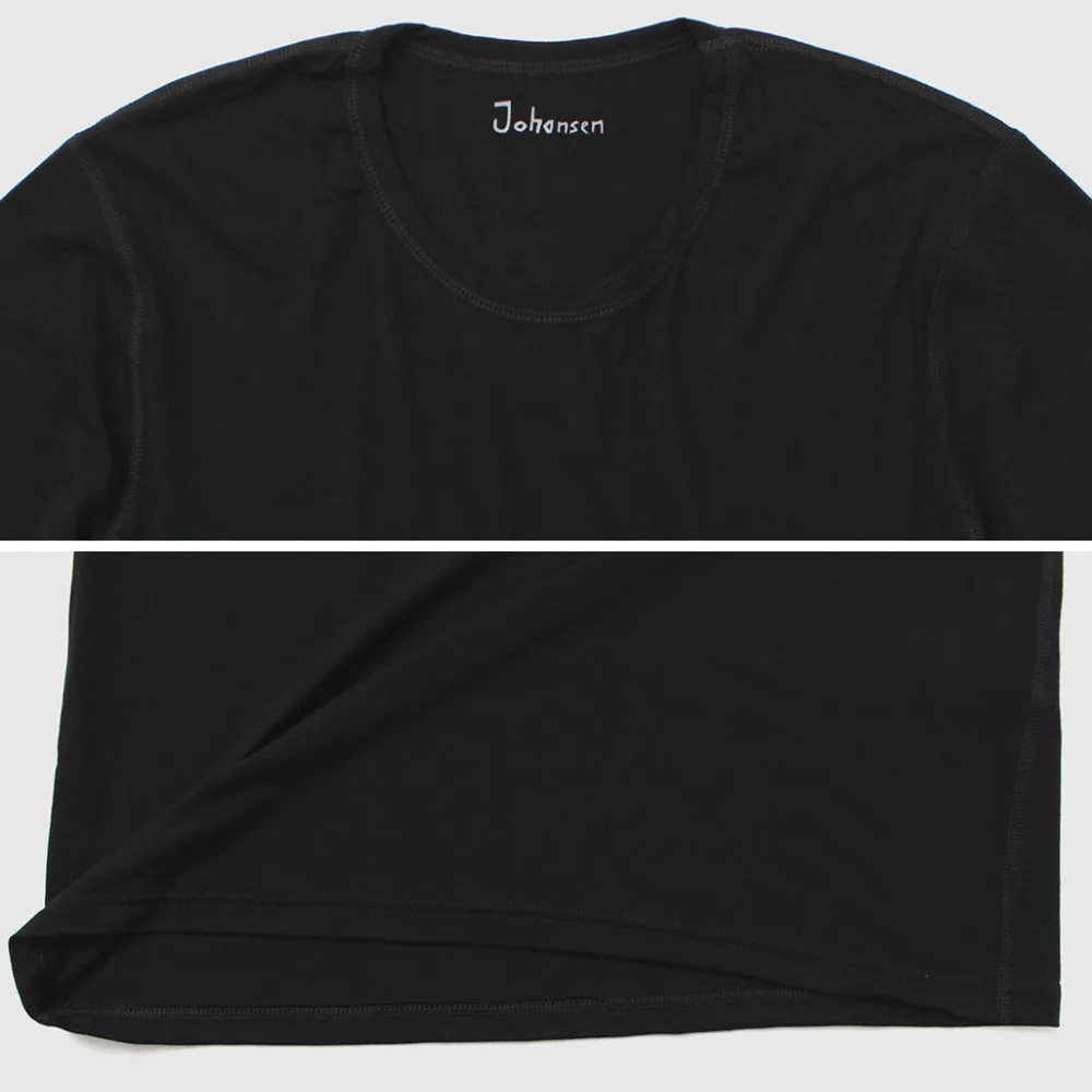 JOHA T-Shirts^/ Organic Bamboo Stretch T-Shirt black
