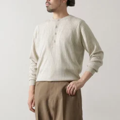 JOHN SMEDLEY Knits^/ A4713 30G Henry Neck Ribbed Sweater