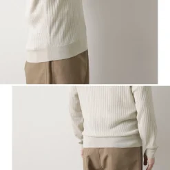 JOHN SMEDLEY Knits^/ A4713 30G Henry Neck Ribbed Sweater