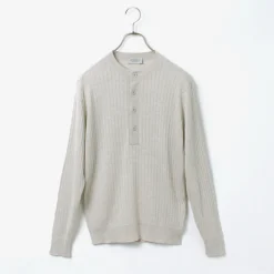 JOHN SMEDLEY Knits^/ A4713 30G Henry Neck Ribbed Sweater