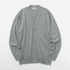 JOHN SMEDLEY Cardigans^/ Merino Wool 24 Gauge V-Neck Knit Cardigan