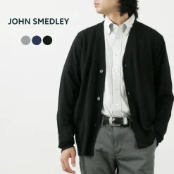 JOHN SMEDLEY Cardigans^/ Merino Wool 24 Gauge V-Neck Knit Cardigan