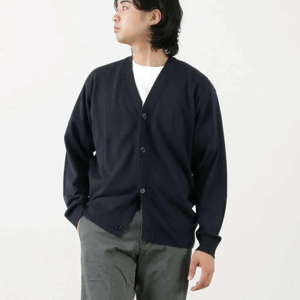 JOHN SMEDLEY Cardigans^/ Merino Wool 24 Gauge V-Neck Knit Cardigan