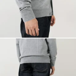 JOHN SMEDLEY Cardigans^/ Merino Wool 24 Gauge V-Neck Knit Cardigan