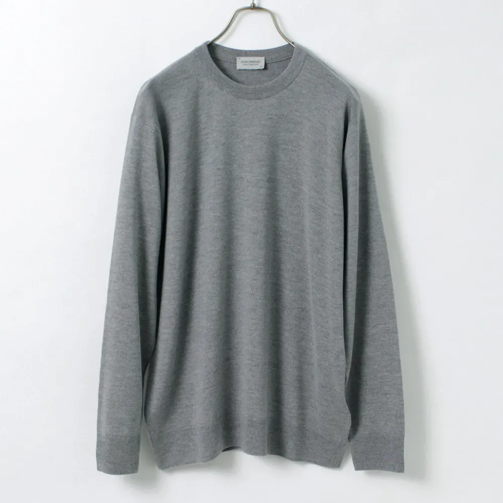 JOHN SMEDLEY Knits^/ Merino Wool 24 Gauge Crew Neck Knit
