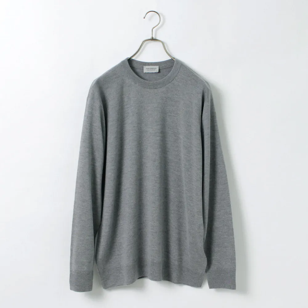 JOHN SMEDLEY Knits^/ Merino Wool 24 Gauge Crew Neck Knit