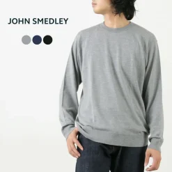 JOHN SMEDLEY Knits^/ Merino Wool 24 Gauge Crew Neck Knit