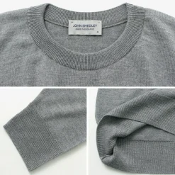 JOHN SMEDLEY Knits^/ Merino Wool 24 Gauge Crew Neck Knit
