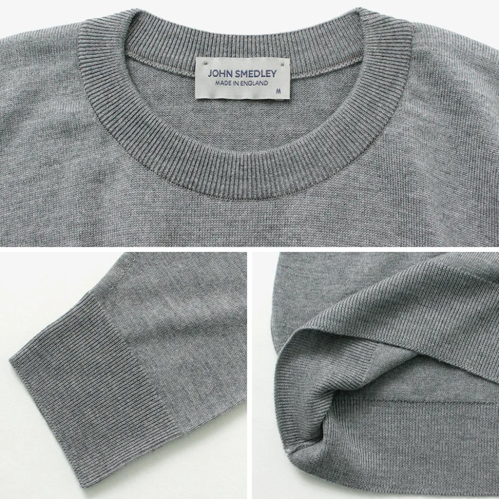 JOHN SMEDLEY Knits^/ Merino Wool 24 Gauge Crew Neck Knit