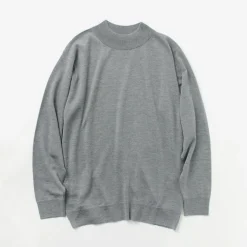 JOHN SMEDLEY Knits^/ Merino Wool 24 Gauge Mock Neck Knit