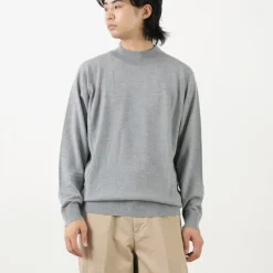 JOHN SMEDLEY Knits^/ Merino Wool 24 Gauge Mock Neck Knit