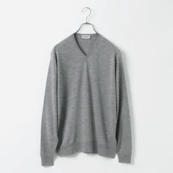 JOHN SMEDLEY Knits^/ Merino Wool 30 Gauge 30 Gauge V-Neck Knit MODERN FIT