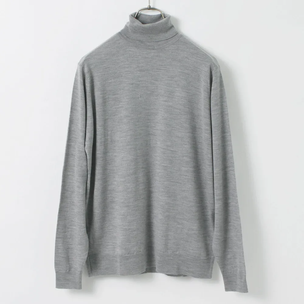 JOHN SMEDLEY Knits^/ Merino Wool 30 Gauge Turtleneck Knit MODERN FIT