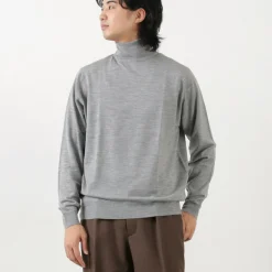 JOHN SMEDLEY Knits^/ Merino Wool 30 Gauge Turtleneck Knit MODERN FIT