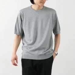 JOHN SMEDLEY T-Shirts^/ Sea Island Cotton 30 Gauge Crew Neck Knit