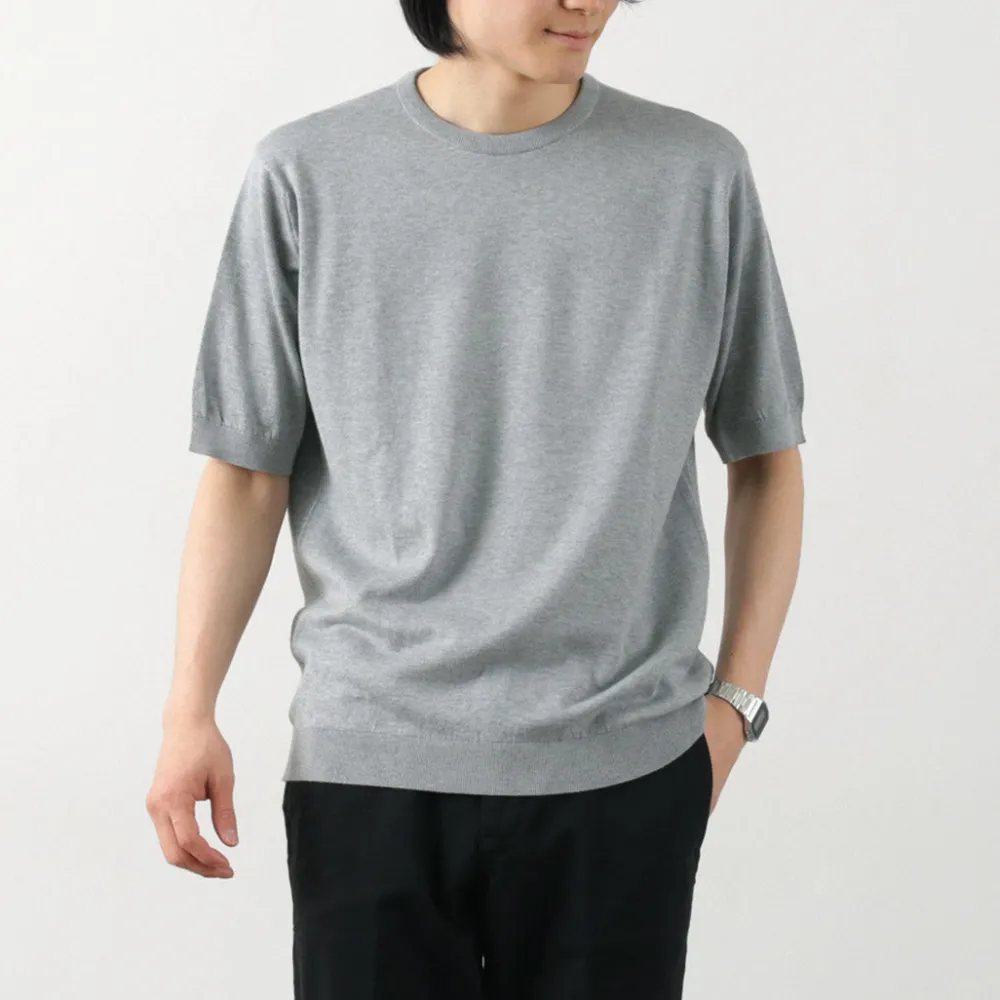 JOHN SMEDLEY T-Shirts^/ Sea Island Cotton 30 Gauge Crew Neck Knit
