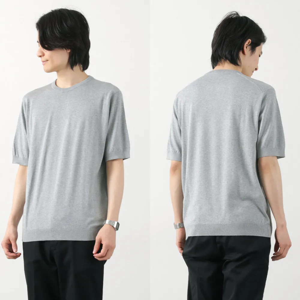 JOHN SMEDLEY T-Shirts^/ Sea Island Cotton 30 Gauge Crew Neck Knit