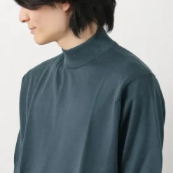 JOHN SMEDLEY T-Shirts^/ Sea Island Cotton 30 Gauge Mock Neck Knit