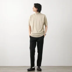 JOHN SMEDLEY T-Shirts^/ Sea Island Cotton 30 Gauge Mock Neck Knit