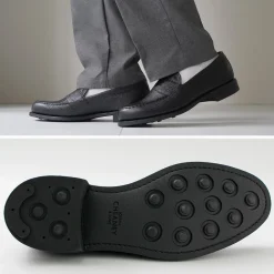 JOSEPH CHEANEY Leather Shoes & Boots^/ Howard R Coin Loafer Grained Calf black