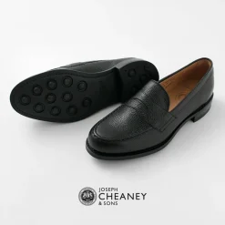 JOSEPH CHEANEY Leather Shoes & Boots^/ Howard R Coin Loafer Grained Calf black
