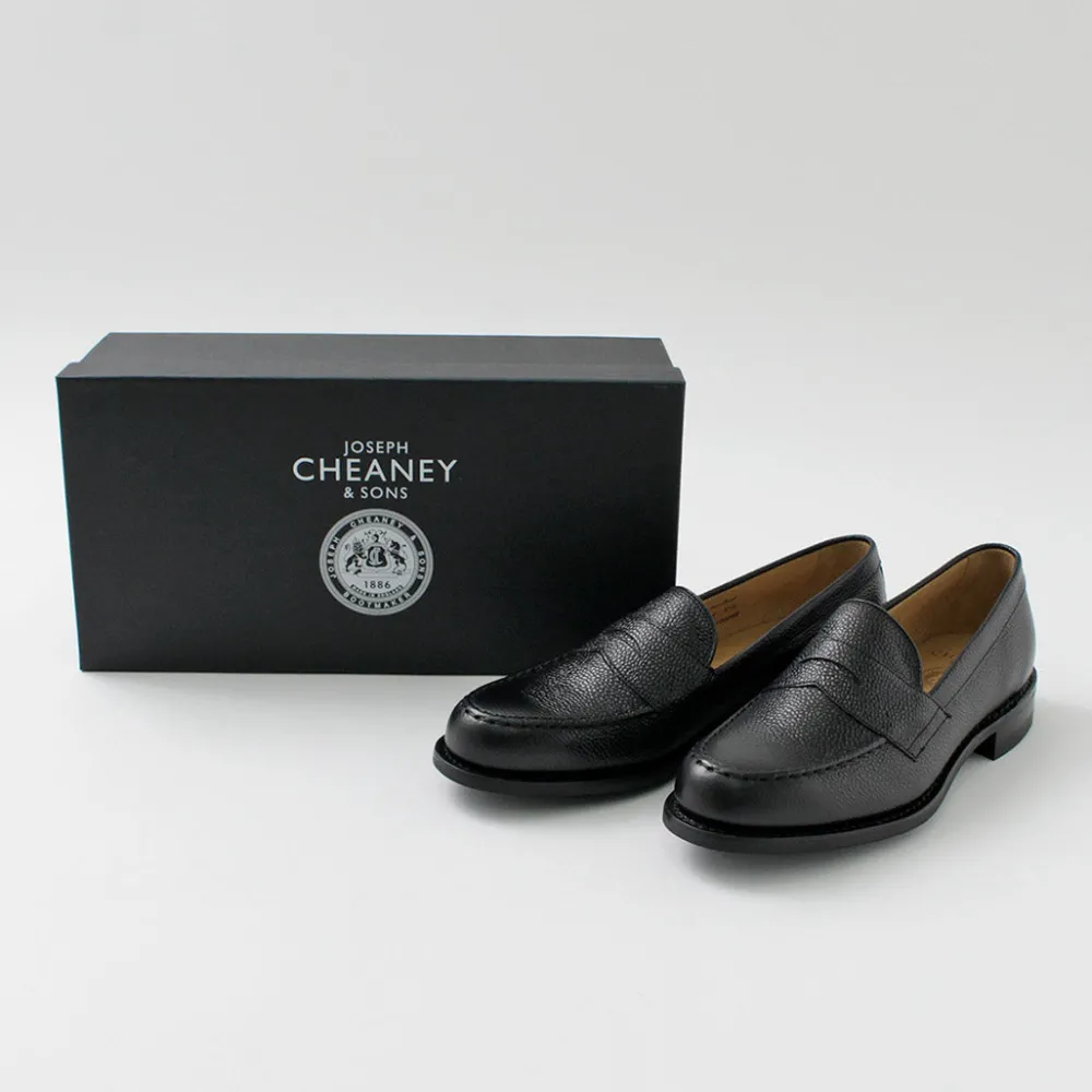 JOSEPH CHEANEY Leather Shoes & Boots^/ Howard R Coin Loafer Grained Calf black