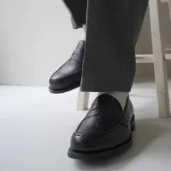 JOSEPH CHEANEY Leather Shoes & Boots^/ Howard R Coin Loafer Grained Calf black