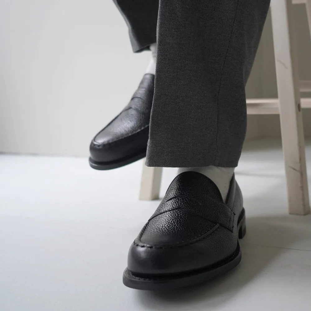 JOSEPH CHEANEY Leather Shoes & Boots^/ Howard R Coin Loafer Grained Calf black