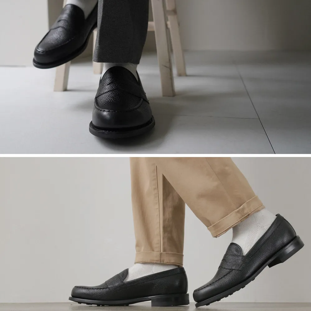 JOSEPH CHEANEY Leather Shoes & Boots^/ Howard R Coin Loafer Grained Calf black